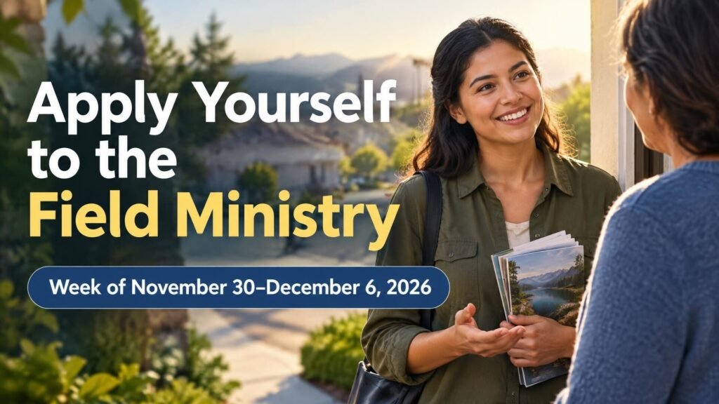 Apply Yourself to the Field Ministry for the Week of November 30–December 6, 2026