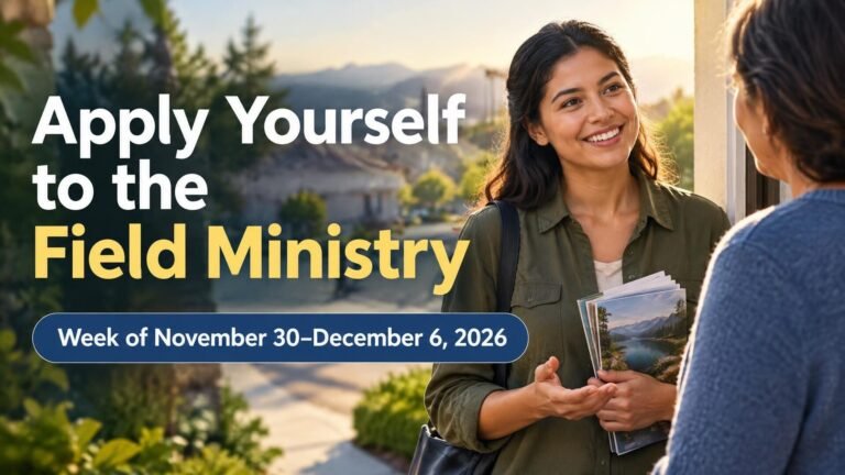 Apply Yourself to the Field Ministry for the Week of November 30–December 6, 2026