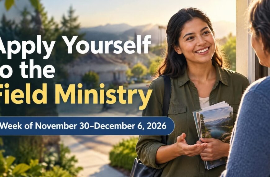 Apply Yourself to the Field Ministry for the Week of November 30–December 6, 2026