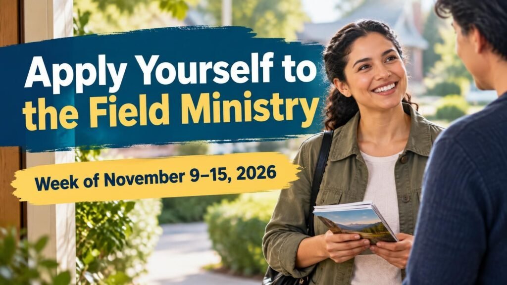 Apply Yourself to the Field Ministry for the Week of November 9-15, 2026