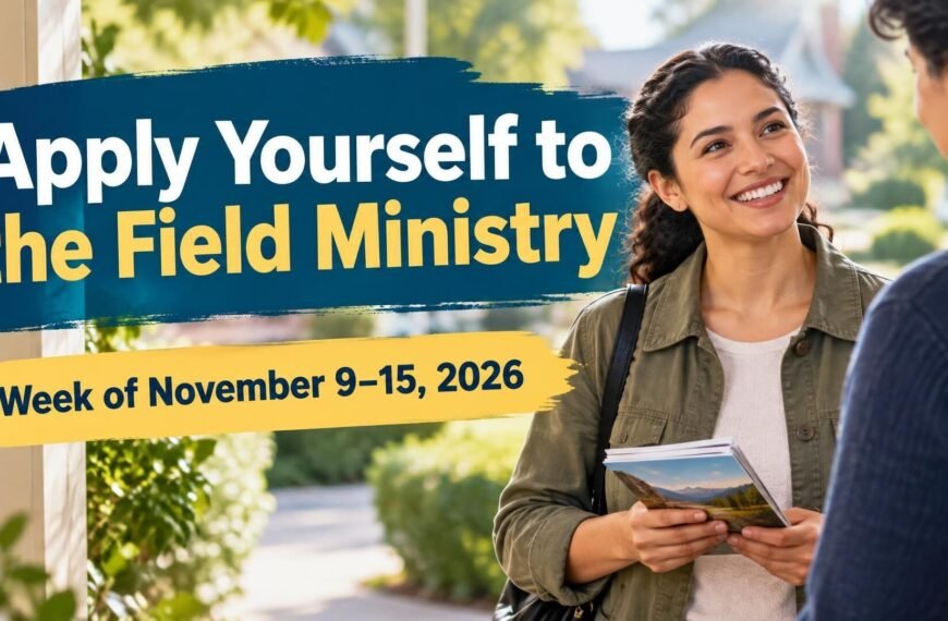 Apply Yourself to the Field Ministry for the Week of November 9-15, 2026