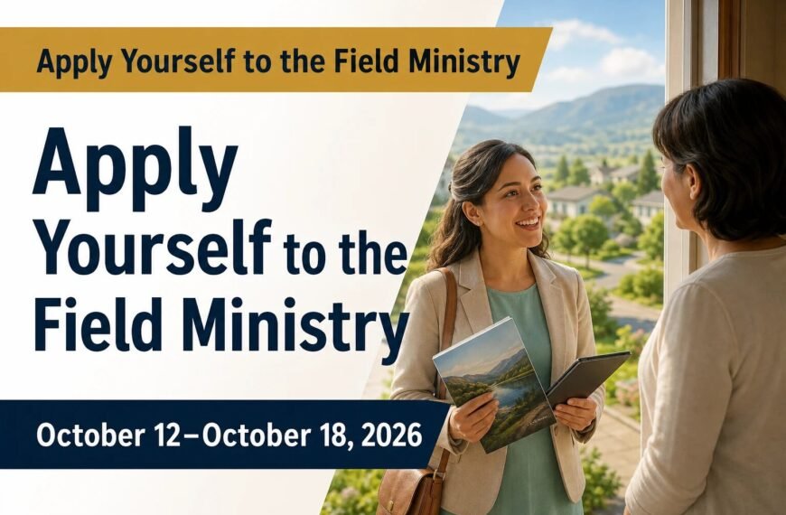 Comments for the JW Meeting Apply Yourself to the Field Ministry for the week of October 12-18, 2026