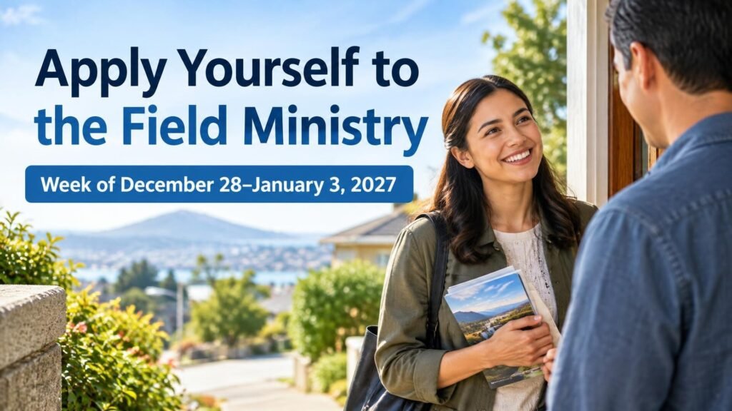 Apply Yourself to the Field Ministry for the Week of December 28, 2026–January 3, 2027 Apply Yourself to the Field Ministry for the Week of December 28, 2026–January 3, 2027