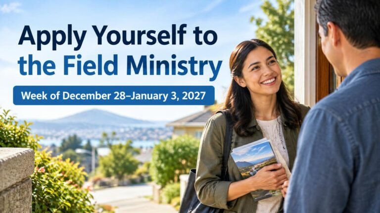 Apply Yourself to the Field Ministry for the Week of December 28, 2026–January 3, 2027