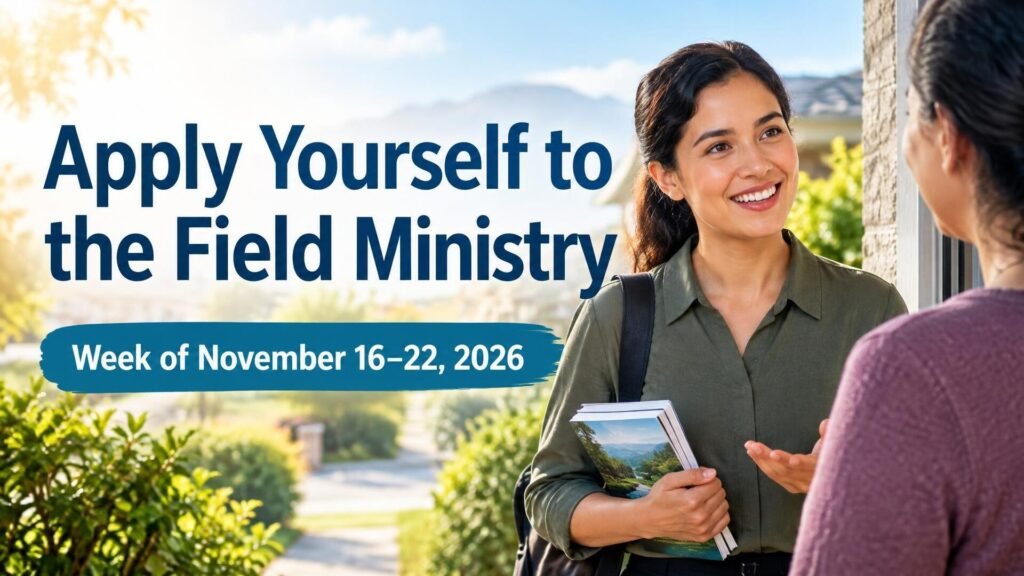 Apply Yourself to the Field Ministry for the Week of November 16-22, 2026