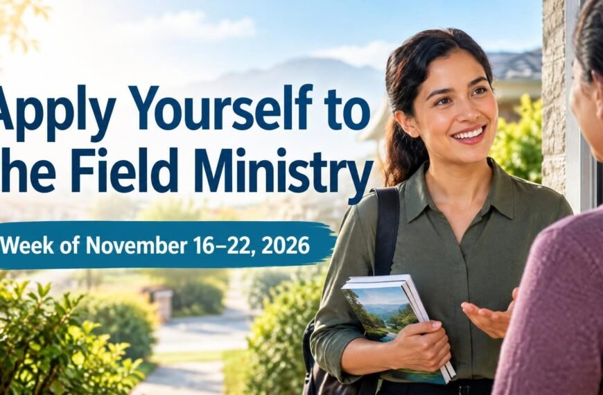 Apply Yourself to the Field Ministry for the Week of November 16-22, 2026