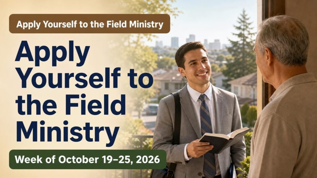 Apply Yourself to the Field Ministry for the Week of October 19-25, 2026 Apply Yourself to the Field Ministry for the Week of October 19-25, 2026