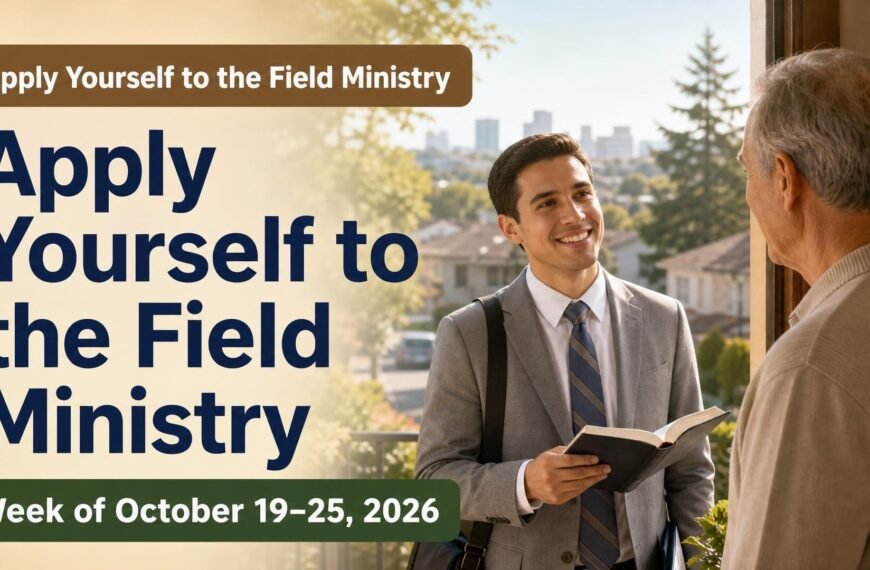 Comments for the JW Meeting Apply Yourself to the Field Ministry for the Week of October 19-25, 2026