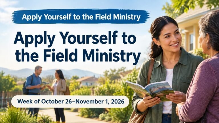 Apply Yourself to the Field Ministry for the week of October 26–November 1, 2026