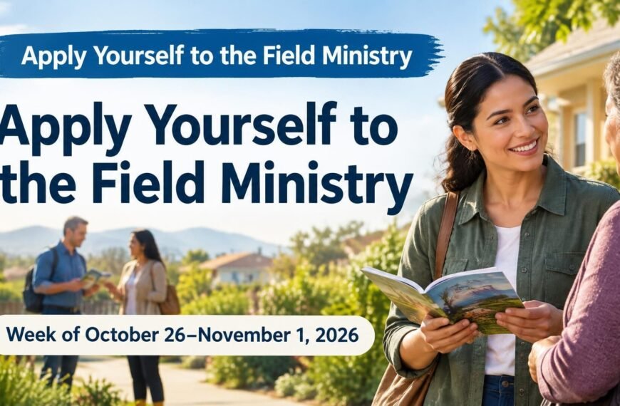 Apply Yourself to the Field Ministry for the week of October 26–November 1, 2026