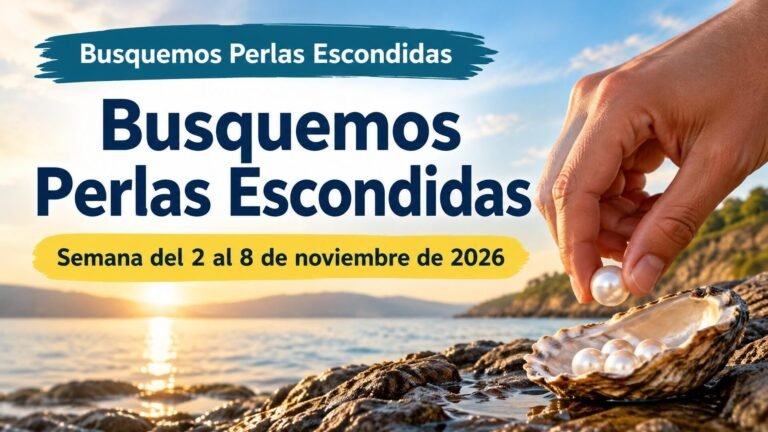 Busquemos Perlas Escondidas para la semana del 2 al 8 de noviembre de 2026