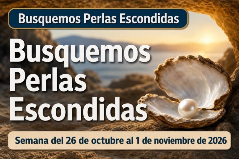 Busquemos Perlas Escondidas para la semana del 26 de octubre a 1 de noviembre de 2026