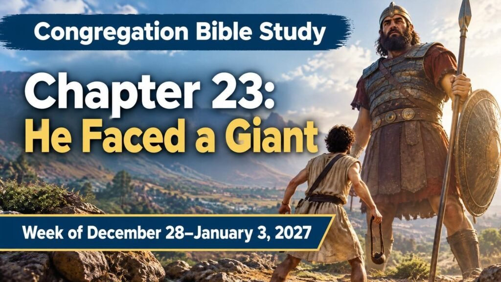 Congregation Bible Study for the Week of December 28, 2026, to January 3, 2027 Congregation Bible Study for the Week of December 28, 2026, to January 3, 2027