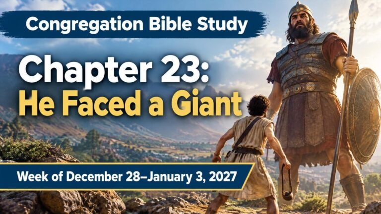 Congregation Bible Study for the Week of December 28, 2026, to January 3, 2027