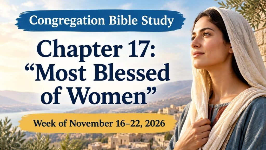 Congregation Bible Study for the Week of November 16-22, 2026 Congregation Bible Study for the Week of November 16-22, 2026