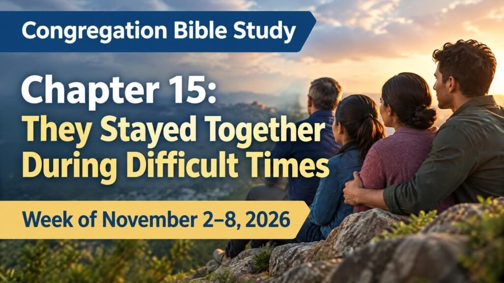 Congregation Bible Study for the Week of November 2-8, 2026