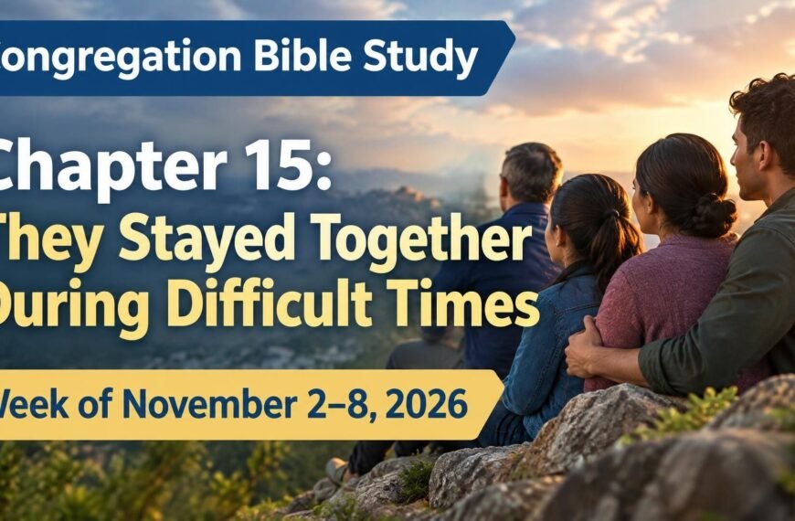 Congregation Bible Study for the Week of November 2-8, 2026