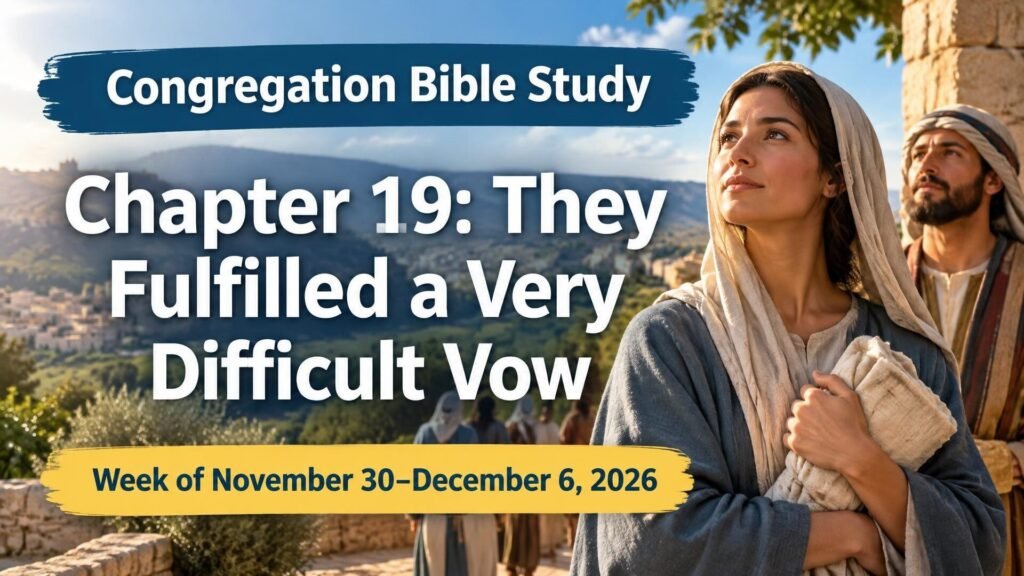 Congregation Bible Study for the Week of November 30 to December 6, 2026