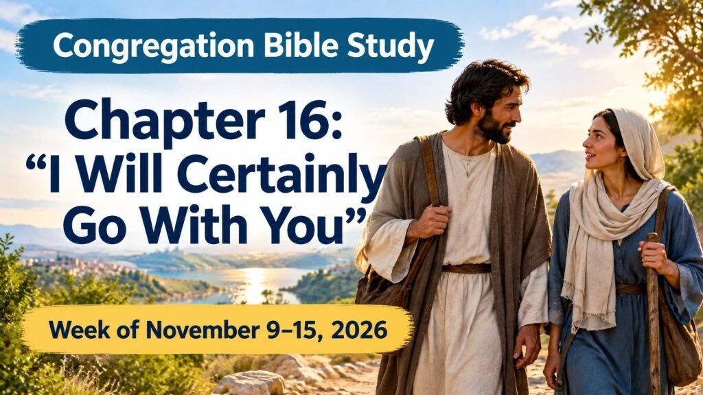 Congregation Bible Study for the Week of November 9-15, 2026 Congregation Bible Study for the Week of November 9-15, 2026