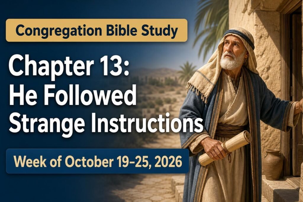 Congregation Bible Study for the week of October 19-25, 2026