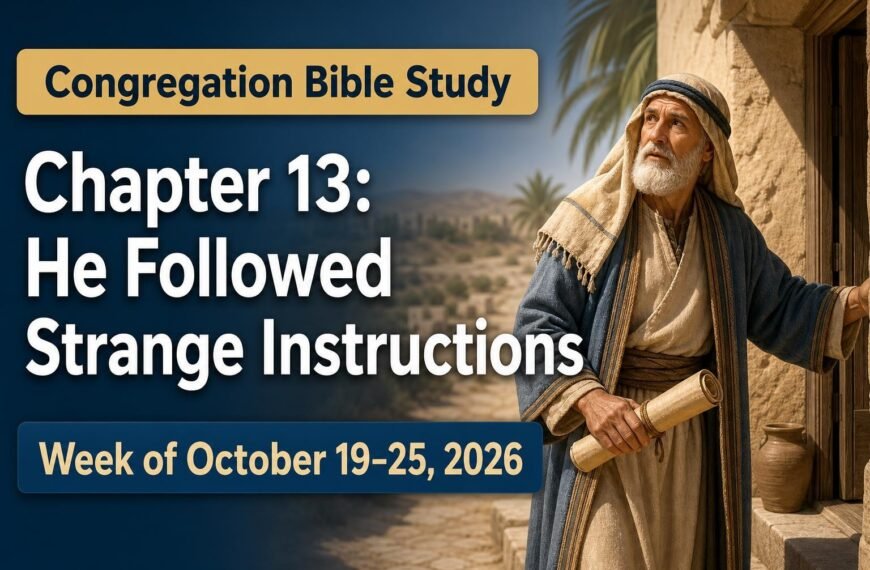 Congregation Bible Study for the week of October 19-25, 2026