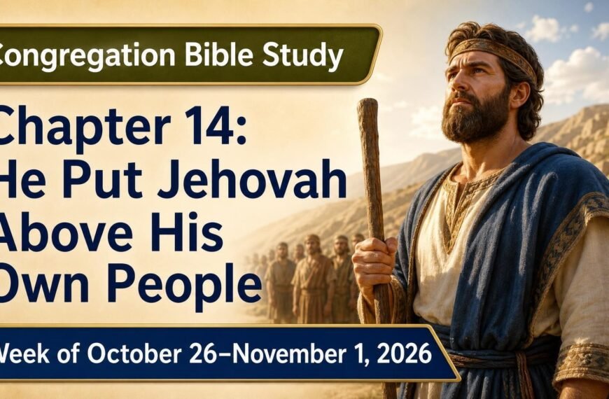 Congregation Bible Study for the week of October 26–November 1, 2026