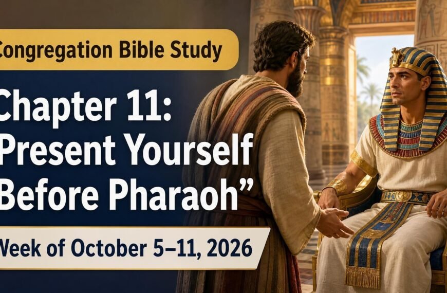 Congregation Bible Study for the week of October 5-11, 2026
