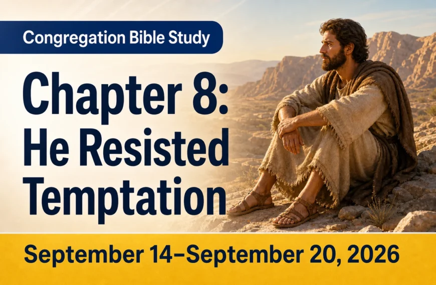 Congregation Bible Study for the week of September 14-20, 2026