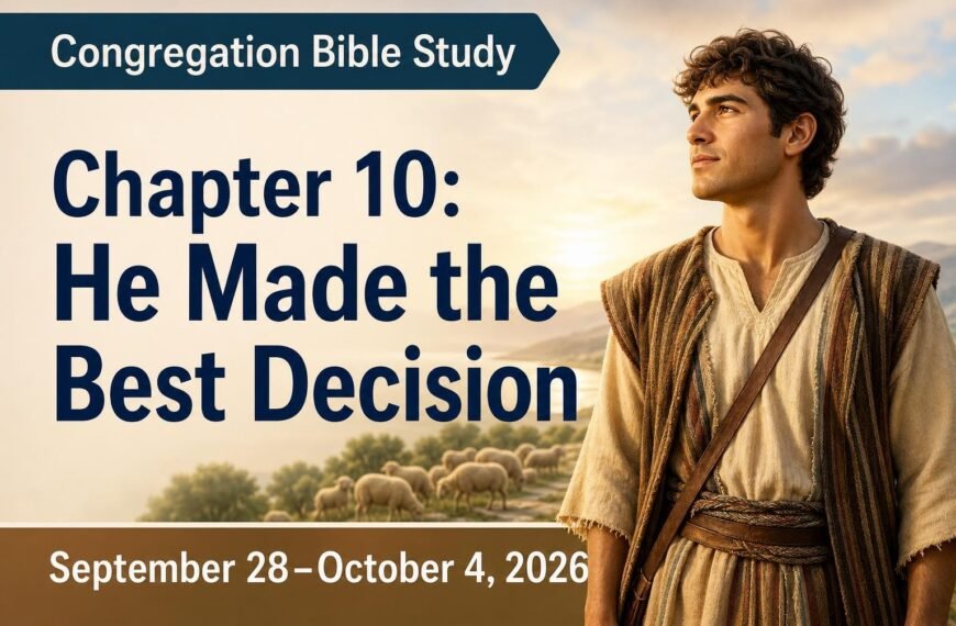 Congregation Bible Study for the Week of September 28–October 4, 2026