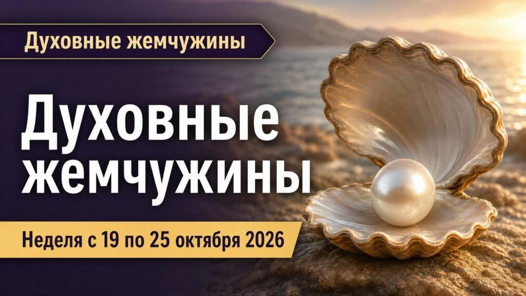 Духовные жемчужины на неделю с 19 по 25 октября 2026 года Духовные жемчужины на неделю с 19 по 25 октября 2026 года