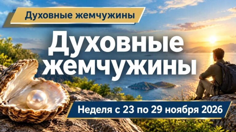 Духовные жемчужины на неделю с 23 по 29 ноября 2026 года