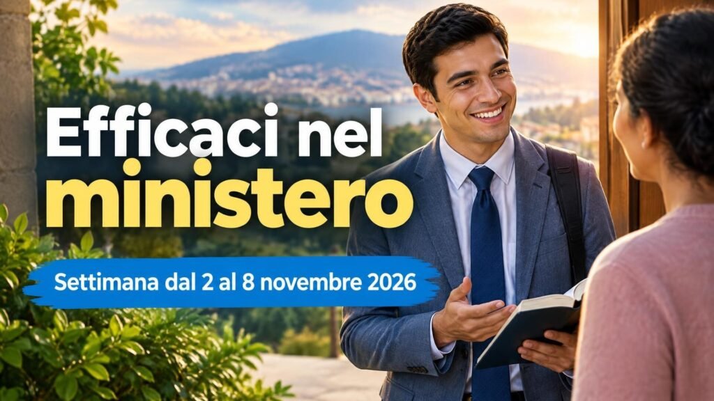Efficaci nel ministero per la settimana dal 2 al 8 novembre 2026 Efficaci nel ministero per la settimana dal 2 al 8 novembre 2026