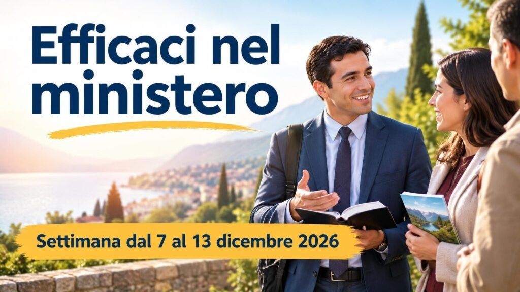 Efficaci nel ministero per la settimana dal 7 al 13 dicembre 2026