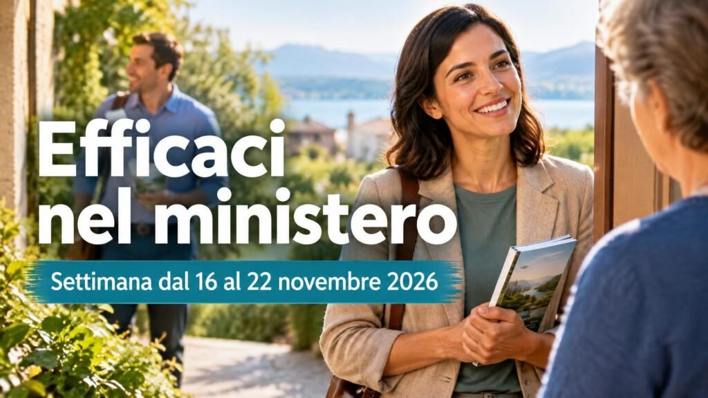 Efficaci nel ministero per la settimana dal 16 al 22 novembre 2026
