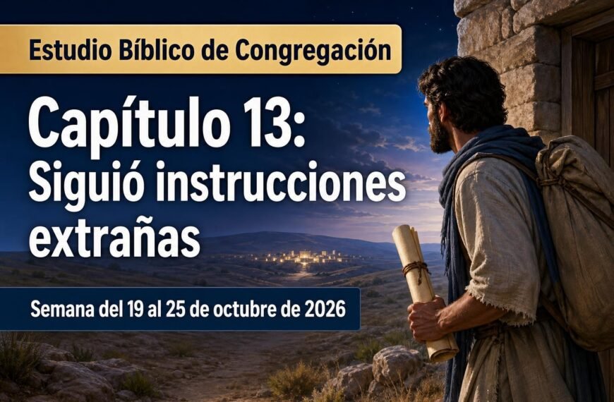 Estudio Bíblico de Congregación Estudio Bíblico de Congregación para la semana del 19 al 25 de octubre de 2026