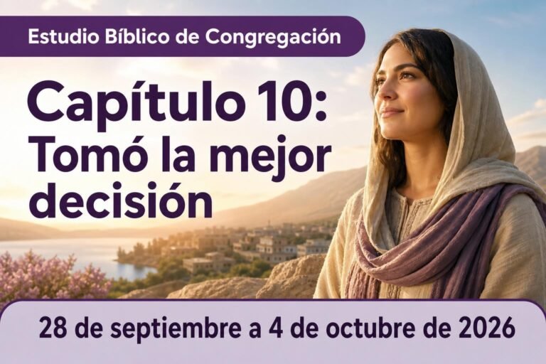 Estudio Bíblico de Congregación para la semana del 28 de septiembre a 4 de octubre de 2026