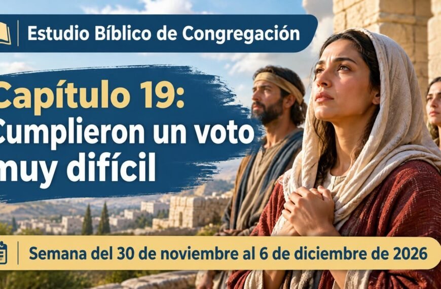 Estudio Bíblico de Congregación Estudio Bíblico de Congregación para la semana del 30 de noviembre al 6 de diciembre de 2026