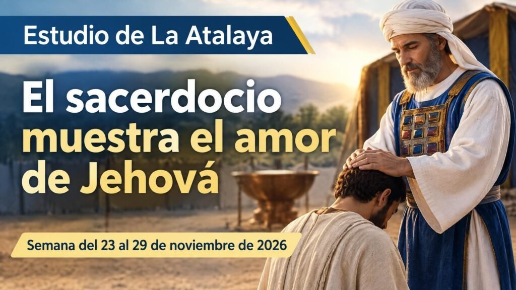 Estudio de La Atalaya para la semana del 23 al 29 de noviembre de 2026 Estudio de La Atalaya para la semana del 23 al 29 de noviembre de 2026