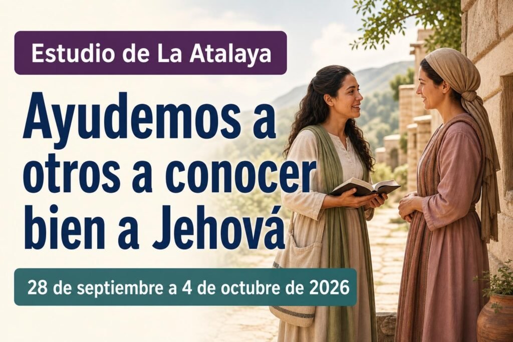 Estudio de La Atalaya para la semana del 28 de septiembre a 4 de octubre de 2026 Estudio de La Atalaya para la semana del 28 de septiembre a 4 de octubre de 2026