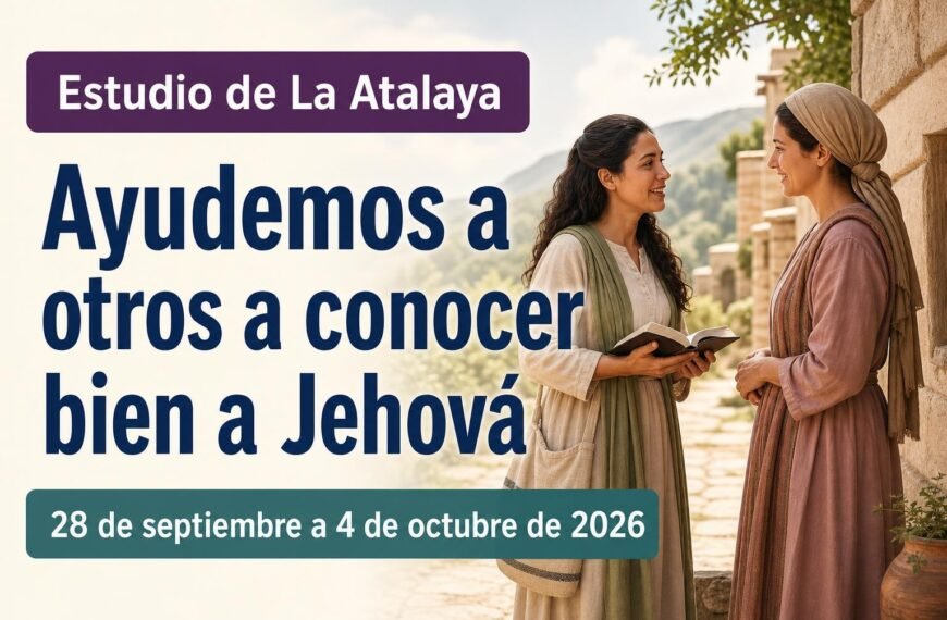Estudio de La Atalaya Estudio de La Atalaya para la semana del 28 de septiembre a 4 de octubre de 2026