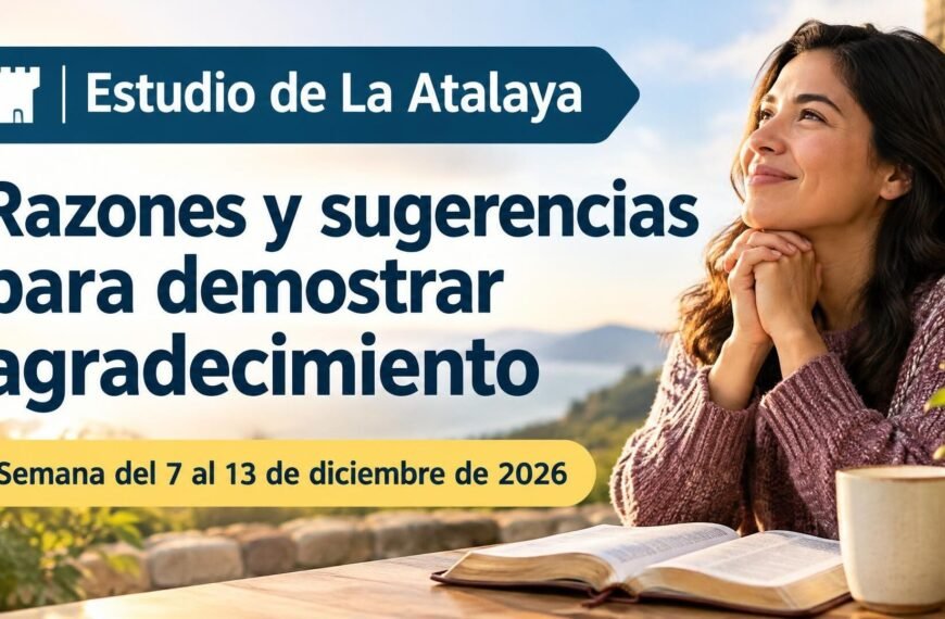 Estudio de La Atalaya para la semana del 7 al 13 de diciembre de 2026