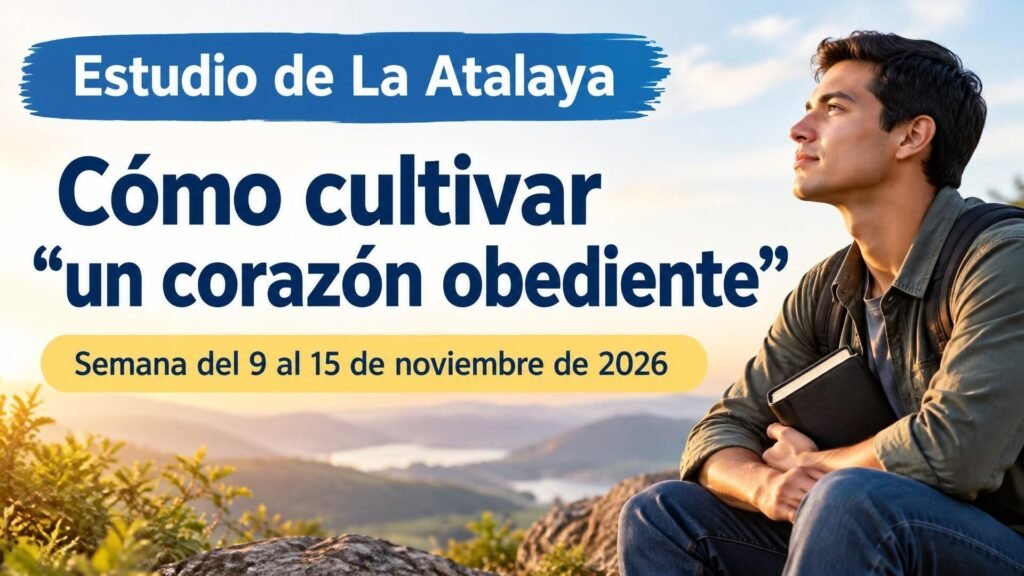 Estudio de La Atalaya para la semana del 9 al 15 de noviembre de 2026 Estudio de La Atalaya para la semana del 9 al 15 de noviembre de 2026