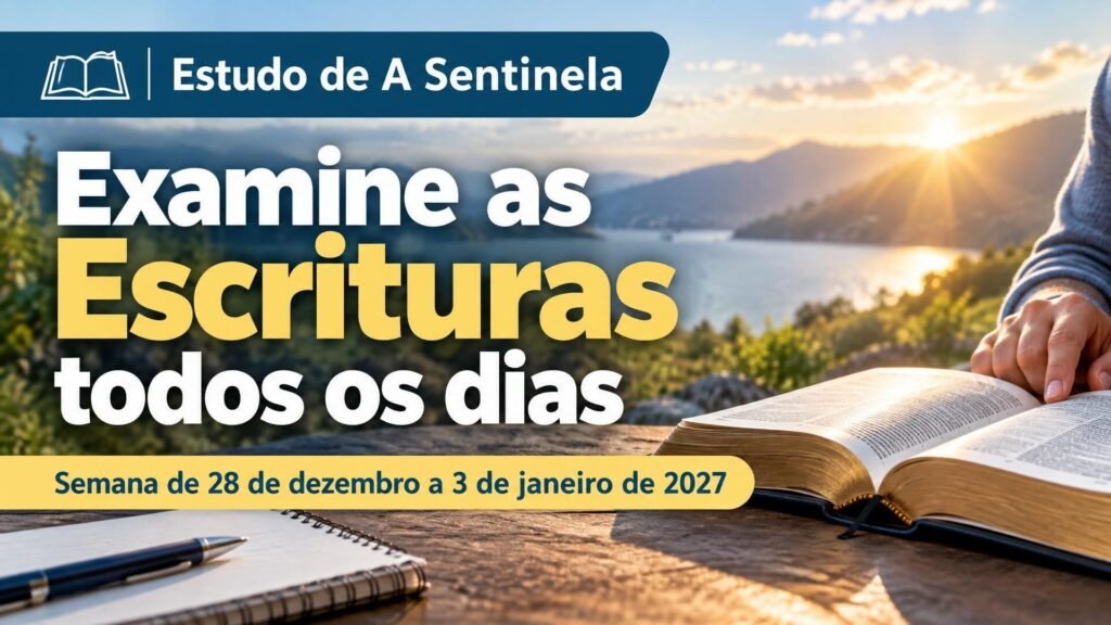 Estudo de A Sentinela da semana de 28 de dezembro de 2026 a 3 de janeiro de 2027