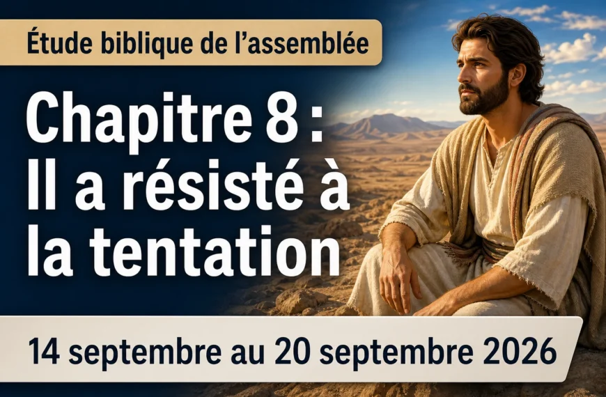 Étude biblique de l’assemblée pour la semaine du 14 au 20 septembre 2026