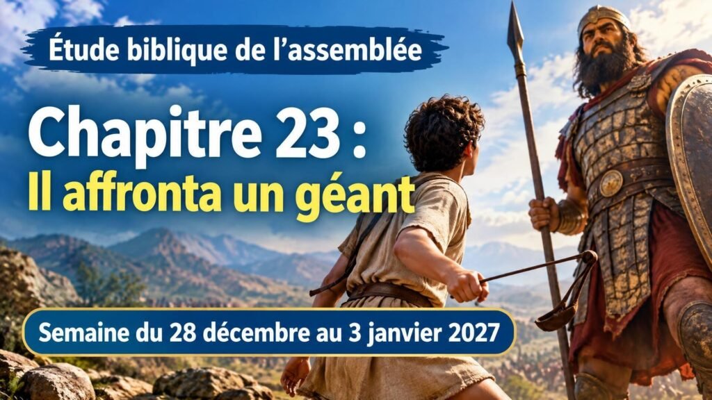 Étude biblique de l’assemblée pour la semaine du 28 décembre 2026 au 3 janvier 2027