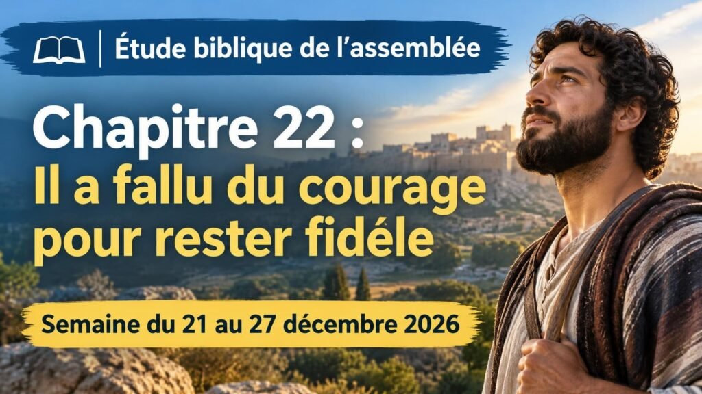 Étude biblique de l’assemblée pour la semaine du 21 au 27 décembre 2026 Étude biblique de l’assemblée pour la semaine du 21 au 27 décembre 2026