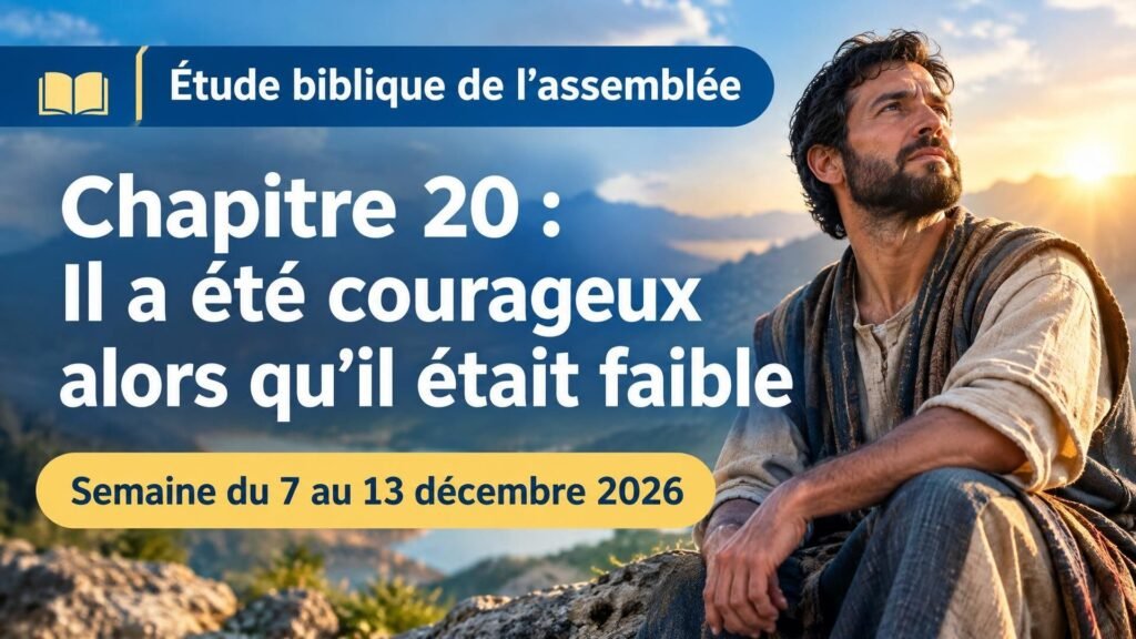 Étude biblique de l’assemblée pour la semaine du 7 au 13 décembre 2026