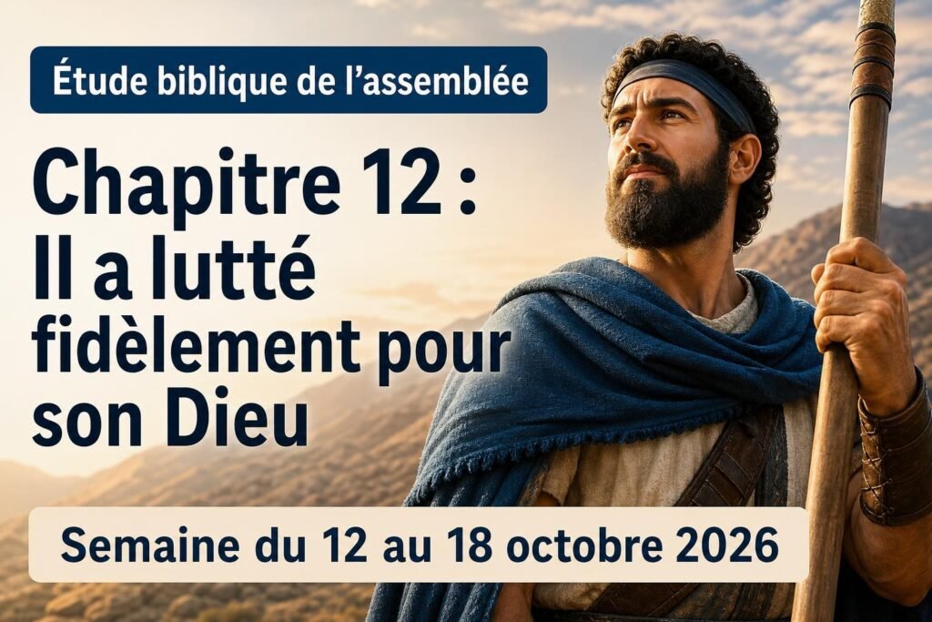 Étude biblique de l’assemblée pour la semaine du 12 au 18 octobre 2026