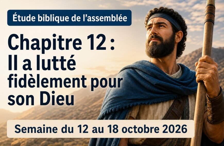 Commentaires pour la réunion TJ Étude biblique de l’assemblée pour la semaine du 12 au 18 octobre 2026