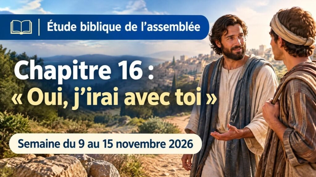 Étude biblique de l’assemblée pour la semaine du 9 au 15 novembre 2026 Étude biblique de l’assemblée pour la semaine du 9 au 15 novembre 2026